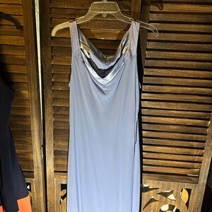 Patra Sky Blue Satin Gown